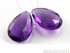 Purple Amethyst Faceted Pear Drops,  (AM24x16PR)